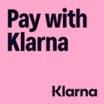 Klarna logo on pink background 